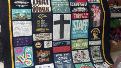 Tshirt quilt with precise instructions from the mom